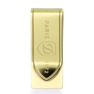 S.T. Dupont Yellow Gold PVD Rectangle Money clip Rectangle 003080 Man Woman Accessories Luxury Icon Cool Engraved