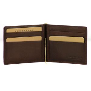 Wallet The Bridge man leather brown with money clip 01.2200.01