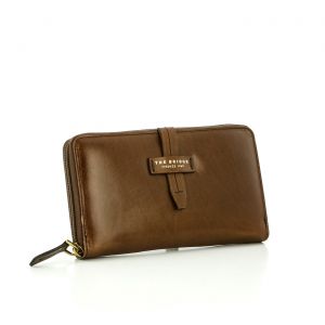 The Bridge Lady Wallet Florentin Leather Brown Cognac Coin Case 8cc 01752701-14 Clutch   Woman  Icon Luxury Pride Wild Made Italy cool zip Around