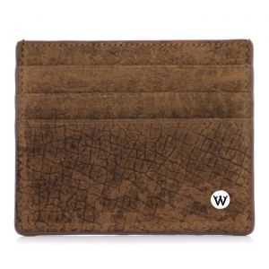 Wondersmall WILDSKIN Hippopotamus Leather Credit Card Holder 6 cc exotic leather