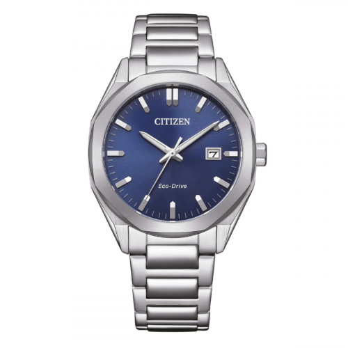 Citizen Watch Octagonal Modern Classic Eco Drive Dial Blue 38mm BM7620 83L Wondersmall
