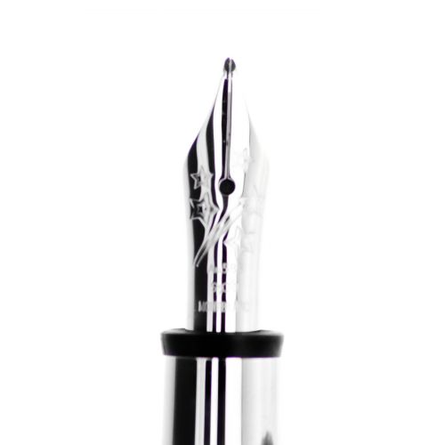 Montblanc Bonheur Woman Fountain pen Glossy White Black Platinum finishes 114831 Wondersmall