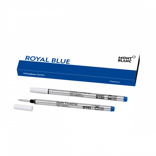 Montblanc box of 2 fineliner refills medium Royal Blue 128248 Wondersmall