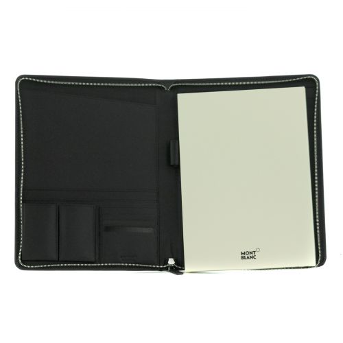 Montblanc Sartorial Conference Folder Big with Zip Black Leather 116354 Wondersmall