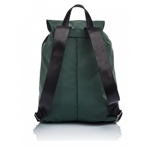 Invicta Zaino Mini Alpino Nylon Verde Dettagli Cuoio Wondersmall