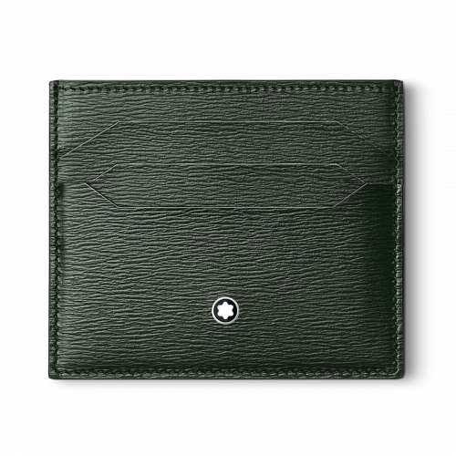 Montblanc Meisterstuck 4810 Pocket Holder 6 Compartments Deep Forest Green Leather 129254 Wondersmall