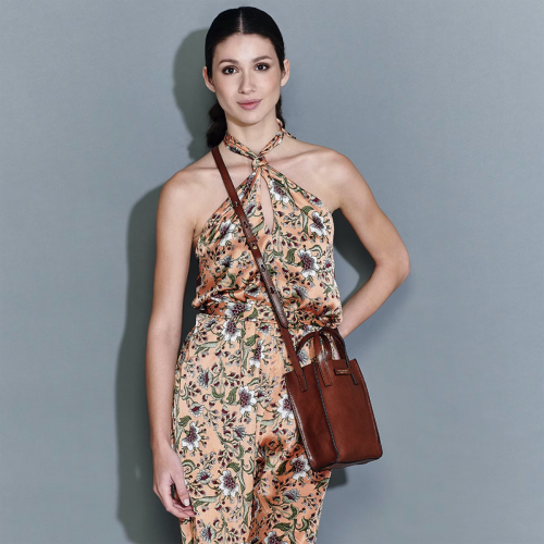 The Bridge Mirra Borsa Donna Doppia Funzione Shopper e Tracolla Pelle Gialla Mais 04340301 Wondersmall