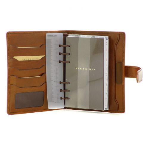 The Bridge Story Organizer Pelle Marrone con Patta 01911801 Wondersmall