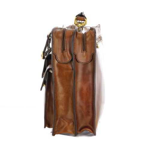 The Bridge Man Briefcase Story Brown Leather Hooks Newspaper Umbrella 06436901 14 Wondersmall